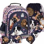 Pieski Plecak dla Uczennicy Szkolny Komplet 3elem [PL15BCF40]