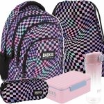 KOMPLET 5w1 PLECAK SZKOLNY MŁODZIEŻOWY BACKUP DLA DZIEWCZYNY SZACHOWNICA