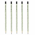 5szt. Ołówek Świecący w Ciemności Okrągły Szkolny Hb z Gumką Kidea [OSCKA]