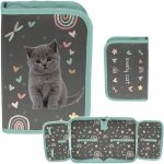 PIÓRNIK KOTEK SZKOLNY DO PODSTAWÓWKI DLA DZIEWCZYNEK DO 1 KLASY Z KOTKIEM