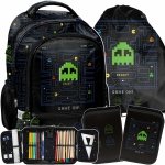 PAC-MAN PLECAK SZKOLNY DO PODSTAWÓWKI DO 1 KLASY GAMER GAMING KOMPLET 3 ele