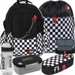 ST.RIGHT PLECAK SZKOLNY MŁODZIEŻOWY SZACHOWNICA K-POP CHAIN DUŻY ZESTAW 5el