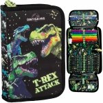 PIÓRNIK DINOZAURY SZKOLNY DO PODSTAWÓWKI DLA CHŁOPAKA Z WYPOSAŻENIEM T-REX