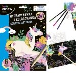 Jednorożec Wydrapywanka i Kolorowanka 2w1 Kidea 6 Kartek + Rysik [WKBKA]