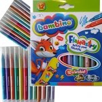 Flamastry Brokatowe Mazaki Bambino 12 Kolorów Markery [8634]