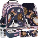 Ciemny Plecak dla Uczennicy Szkolny Komplet do klas 1-4 [PL15BCF40]