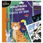 Zwierzaki Kreatywne Wydrapywanki z Szablonami Kidea + rysik [KWSAKA]