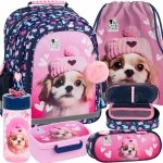 PIESKI PLECAK DERFORM DLA UCZENNICY SZKOLNY KOMPLET 5w1 DO PODSTAWÓWKI