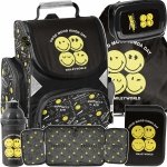 SMILLEY TORNISTER SZKOLNY DO KLAS 1-4 BUŹKI EMOTKI EMITIKONY KOMPLET 5w1