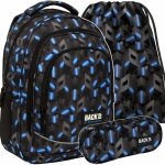 BACKUP RIDDLE PLECAK SZKOLNY ZESTAW 3w1 ABSTRAKCJA 3D DLA CHŁOPAKA 