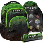 Duży Plecak w Komplecie 3w1 Chłopięcy Piksele Gry [PP22CR-2706]