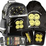 ZESTAW 3w1 SMILEY PLECAK SZKOLNY DZIECIĘCY TORNISTER BUŹKI EMOTKI EMITIKONY