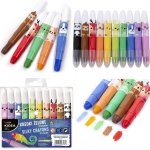 Kredki Żelowe 10 Kolorów Szkolne Zwierzaki Kidea [KZ10KKA]