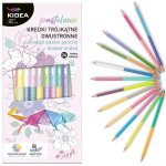 Kredki Dwustronne 24 Kol Kidea 12 szt Trójkątne
