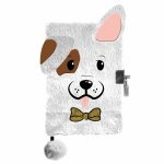 PIESEK PLUSZOWY PAMIĘTNIK DLA DZIEWCZYNY WŁOCHACZ na KLUCZYK Z PIESKIEM DOG