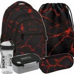 PLECAK MŁODZIEŻOWY BACKUP DLA CHŁOPAKA SZKOLNY CZARNY ZESTAW 5w1