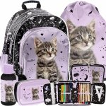 PLECAK Z KOTKIEM SZKOLNY DLA DZIEWCZYNEK DO 1 KLASY ZESTAW 5w1 KOTEK CATS