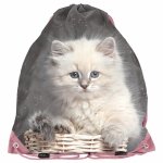Worek na Obuwie  wf strój Kapcie Buty z Kotkami dla Dziewczynek Kot
