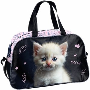 KOTEK TORBA SZKOLNA NA BASEN SPORTOWA DLA DZIEWCZYNEK WYCIECZKOWA Z KOTKIEM