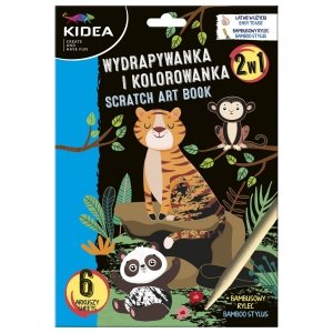 Wydrapywanka Kolorowanka 2w1 Zwierzęta 6 Kartek + Rysik [WYKKA]