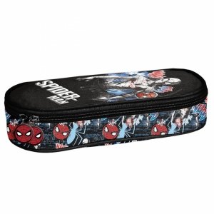 PIÓRNIK SPIDER-MAN CHŁOPIĘCY SZKOLNY OWALNY Z KLAPKĄ DO PODSTAWÓWKI