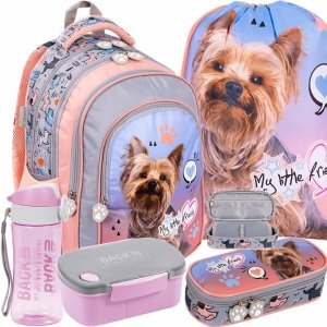 YORK PIESEK KOMPLET 5w1 MAJEWSKI DLA DZIEWCZYNEK PLECAK DO PODSTAWÓWKI