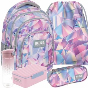 PLECAK BACKUP REFLEKSY SZKOLNY MŁODZIEŻOWY PASTELOWY ZESTAW 5w1