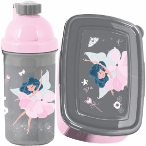 Bidon Śniadaniówka BALETNICA Zestaw Śniadaniowy dla Dziewczynek do Szkoły PASO