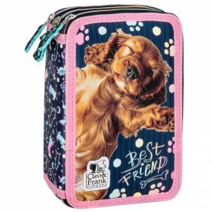 PIESEK PIÓRNIK SZKOLNY 3-KOMOROWY Z WYPOSAŻENIEM DOR DLA DZIEWCZYNEK