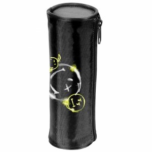 PIÓRNIK TUBA SMILEY SZKOLNY DLA UCZNIÓW CZARNY BUŹKI EMITIKONY PASO