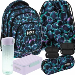 BAŃKI PLECAK MŁODZIEŻOWY BACKUP DO SZKOŁY DZIEWCZĘCY KOMPLET 5 ele BUBBLE
