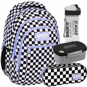 SZACHOWNICA PLECAK ZESTAW 4 ele MŁODZIEŻOWY BACKUP SZKOLNY KRATKA