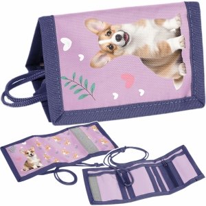 PORTFEL DZIECIĘCY Z PIESKAMI SZKOLNY PASO PORTFELIK DLA DZIEWCZYNEK PIESEK