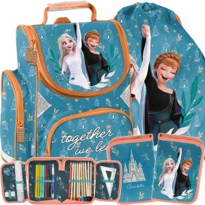 SZKOLNY TORNISTER KRAINA LODU ZESTAW 3el DLA DZIEWCZYNEK FROZEN DO KLAS 1-4