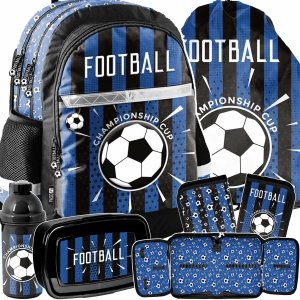 PLECAK SZKOLNY PIŁKA NOŻNA ZESTAW 5w1 DO PODSTAWÓWKI DLA CHŁOPAKA FOOTBALL