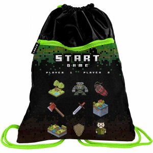 MINECRAFT WOREK GAMER PLECAK NA SZNURKACH NA OBUWIE BEUNIQ DLA CHŁOPAKÓW