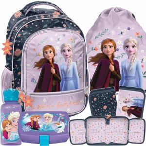 KRAINA LODU PLECAK SZKOLNY DO 1 KLASY KOMPLET 5w1 DLA DZIEWCZYNEK FROZEN