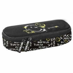 SMILEY SZKOLNY PIÓRNIK EMOTIKONY Z KLAPKĄ DO PODSTAWÓWKI EMOTKI BUŹKI PASO