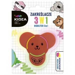 Neonowe Zakreślacze z Figurką 3w1 Kidea Flamastry [ZF3W1KA]