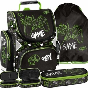 TORNISTER GAMEPAD GRA SZKOLNY GAMING GRY CHŁOPIĘCY DO KLAS 1-4 ZESTAW 3ele