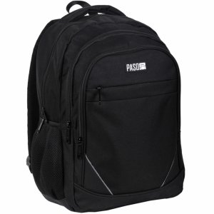 CZARNY PLECAK MŁODZIEŻOWY BIZNESOWY PODRÓŻNY DUŻY MĘSKI DAMSKI PASO