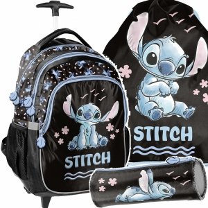 ZESTAW 3w1 STITCH PLECAK NA KÓŁKACH SZKOLNY DZIEWCZĘCY LILO i STICH PASO