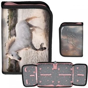 Piórnik Jednokomorowy koń dla Dziewczyny Uczennicy [PP22HR-001BW]