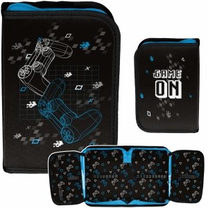 Rozkładany Piórnik Gry Szkolny do Podstawówki Chłopięcy do klas 1-4 Gaming