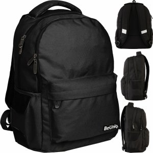 CZARNY PLECAK BEUNIQ MŁODZIEŻOWY SZKOLNY SPORTOWY PASO