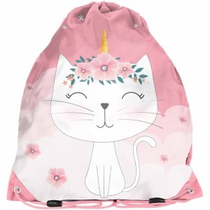 WOREK Z KOTKIEM NA OBUWIE WF KAPCIE BUTY DLA UCZENNIC DO PODSTAWÓWKI KOTKI