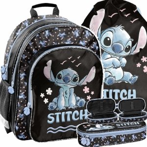 STITCH PLECAK SZKOLNY DO KLAS 1 KOMPLET 3 ele. LILO i STICH DLA DZIEWCZYNEK