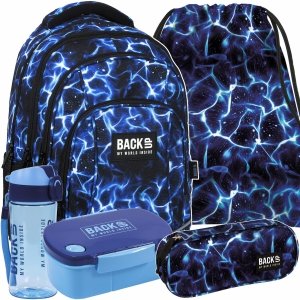 BACKUP PLECAK SZKOLNY MŁODZIEŻOWY KOMPLET 5 ele. CHŁOPIĘCY SKY WATER