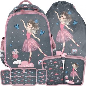 Balerina Plecak Szkolny Premium Paso w zestawie [PP23BA-565]