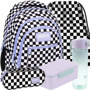 SZACHOWNICA PLECAK ZESTAW 5 ele MŁODZIEŻOWY BACKUP SZKOLNY KRATKA KRATKA